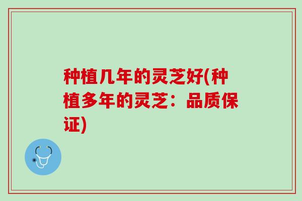 种植几年的灵芝好(种植多年的灵芝：品质保证)