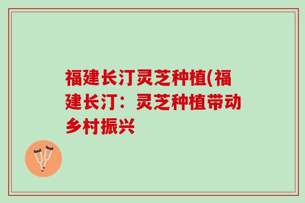 福建长汀灵芝种植(福建长汀：灵芝种植带动乡村振兴