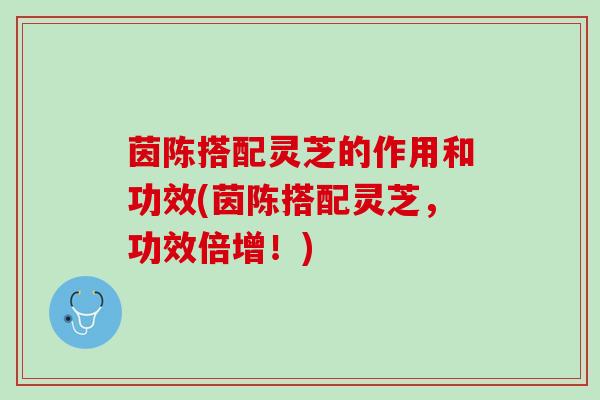 茵陈搭配灵芝的作用和功效(茵陈搭配灵芝，功效倍增！)