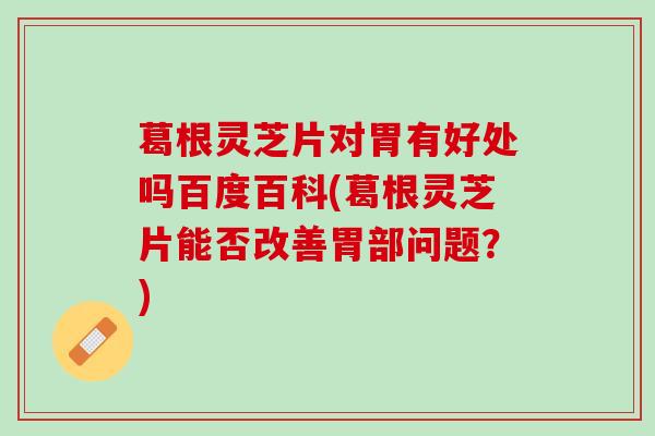 葛根灵芝片对胃有好处吗百度百科(葛根灵芝片能否改善胃部问题？)