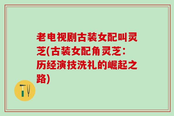 老电视剧古装女配叫灵芝(古装女配角灵芝：历经演技洗礼的崛起之路)