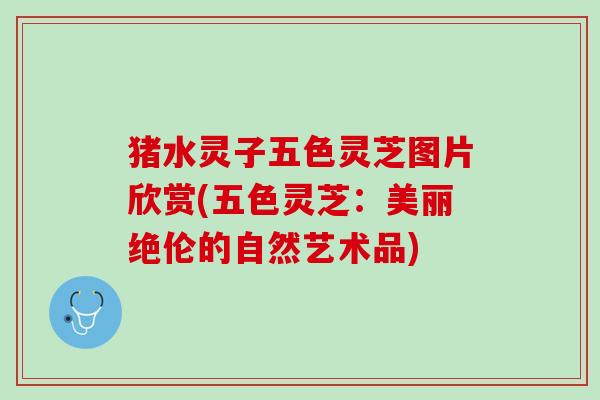猪水灵子五色灵芝图片欣赏(五色灵芝：美丽绝伦的自然艺术品)