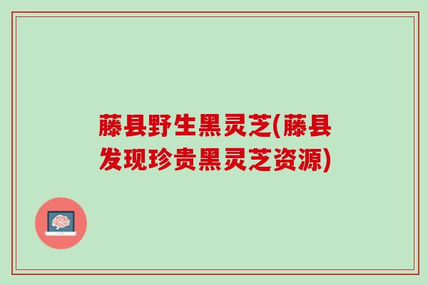 藤县野生黑灵芝(藤县发现珍贵黑灵芝资源)