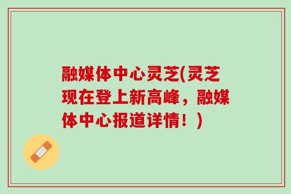 融媒体中心灵芝(灵芝现在登上新高峰，融媒体中心报道详情！)