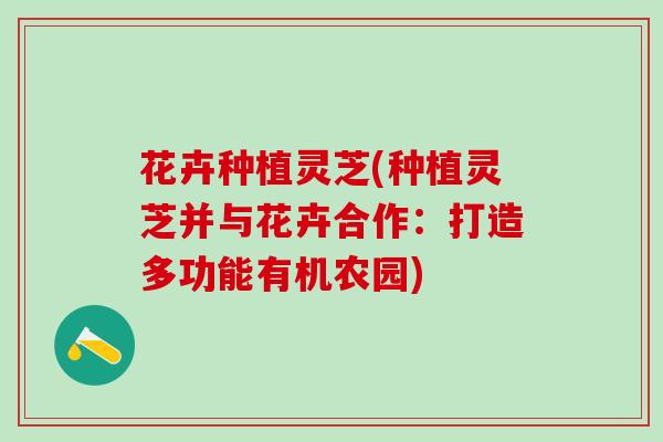 花卉种植灵芝(种植灵芝并与花卉合作:打造多功能有机农园) 花卉种植灵芝(种植灵芝并与花卉合作:打造多功能有机农园)