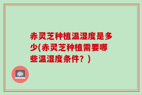 赤灵芝种植温湿度是多少(赤灵芝种植需要哪些温湿度条件?) 赤灵芝种植温湿度是多少(赤灵芝种植需要哪些温湿度条件?)