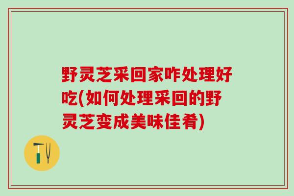 野灵芝采回家咋处理好吃(如何处理采回的野灵芝变成美味佳肴)