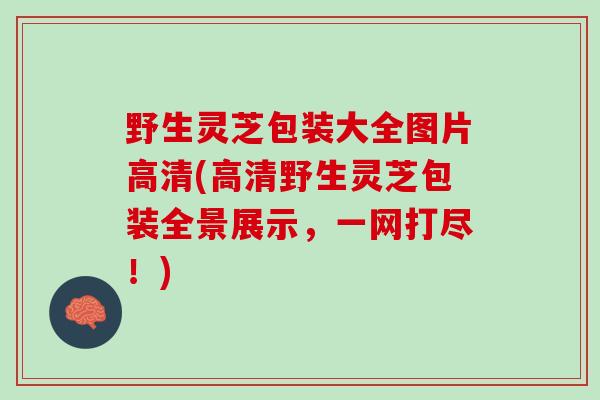 野生灵芝包装大全图片高清(高清野生灵芝包装全景展示，一网打尽！)