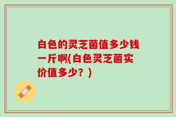 白色的灵芝菌值多少钱一斤啊(白色灵芝菌实价值多少？)
