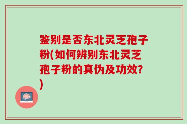 鉴别是否东北灵芝孢子粉(如何辨别东北灵芝孢子粉的真伪及功效？)