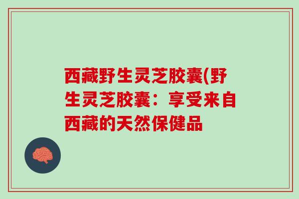西藏野生灵芝胶囊(野生灵芝胶囊：享受来自西藏的天然保健品