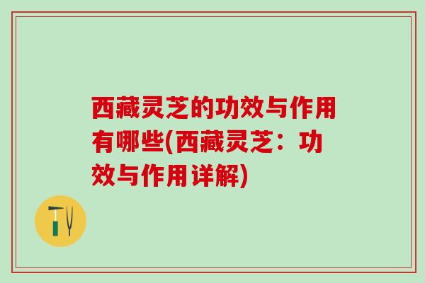 西藏灵芝的功效与作用有哪些(西藏灵芝：功效与作用详解)