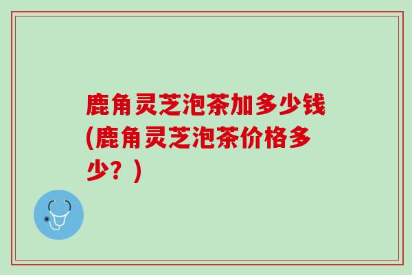 鹿角灵芝泡茶加多少钱(鹿角灵芝泡茶价格多少？)