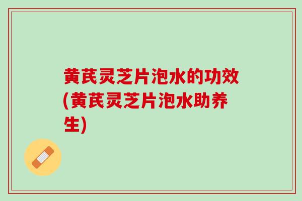 黄芪灵芝片泡水的功效(黄芪灵芝片泡水助养生)