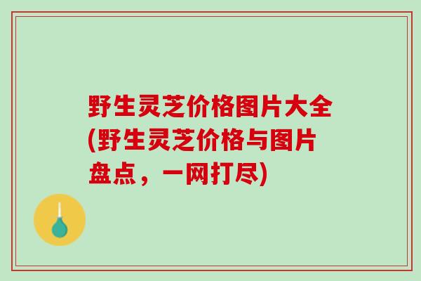 野生灵芝价格图片大全(野生灵芝价格与图片盘点，一网打尽)