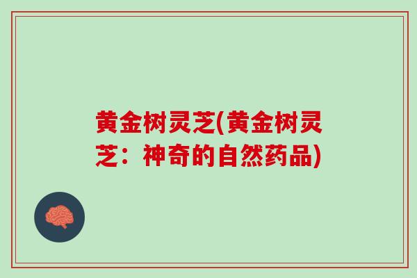 黄金树灵芝(黄金树灵芝：神奇的自然药品)