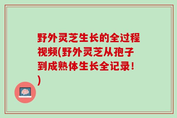 野外灵芝生长的全过程视频(野外灵芝从孢子到成熟体生长全记录！)