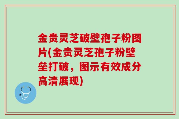 金贵灵芝破壁孢子粉图片(金贵灵芝孢子粉壁垒打破，图示有效成分高清展现)