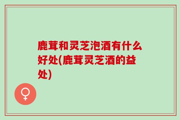 鹿茸和灵芝泡酒有什么好处(鹿茸灵芝酒的益处)