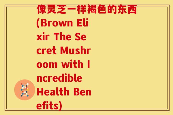 像灵芝一样褐色的东西(Brown Elixir The Secret Mushroom with Incredible Health Benefits)