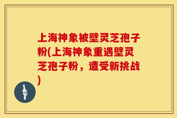 上海神象被壁灵芝孢子粉(上海神象重遇壁灵芝孢子粉，遭受新挑战)