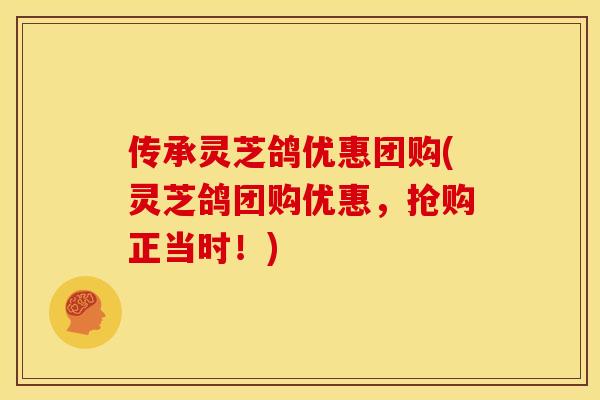 传承灵芝鸽优惠团购(灵芝鸽团购优惠，抢购正当时！)