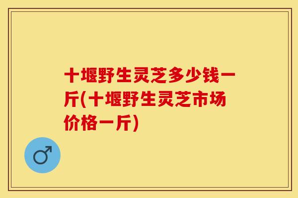 十堰野生灵芝多少钱一斤(十堰野生灵芝市场价格一斤)