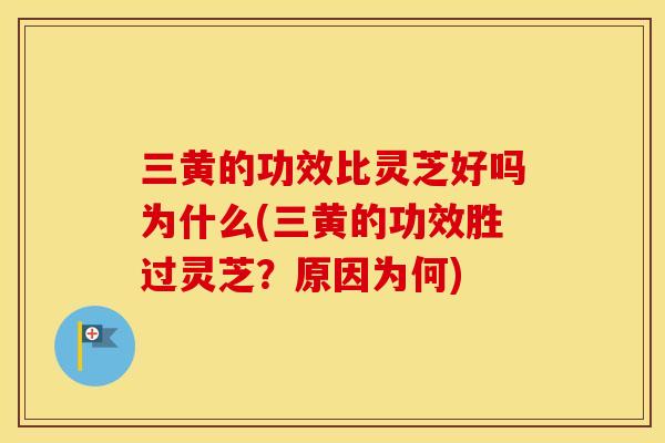 三黄的功效比灵芝好吗为什么(三黄的功效胜过灵芝？原因为何)