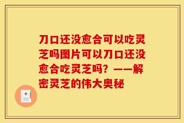 刀口还没愈合可以吃灵芝吗图片可以刀口还没愈合吃灵芝吗？——解密灵芝的伟大奥秘