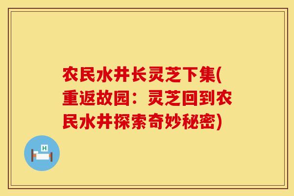 农民水井长灵芝下集(重返故园：灵芝回到农民水井探索奇妙秘密)