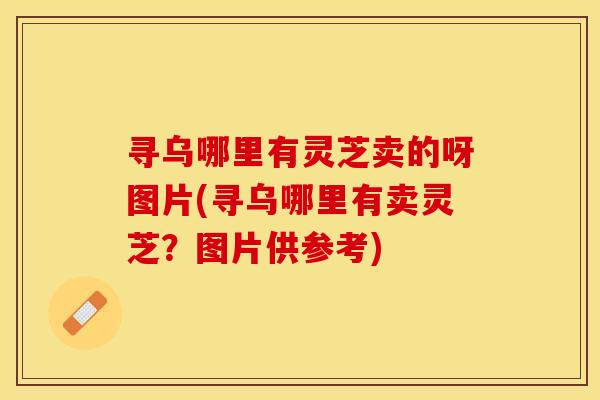 寻乌哪里有灵芝卖的呀图片(寻乌哪里有卖灵芝？图片供参考)