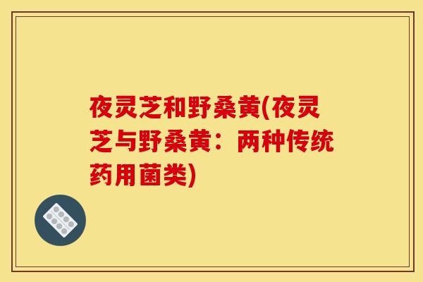 夜灵芝和野桑黄(夜灵芝与野桑黄：两种传统药用菌类)