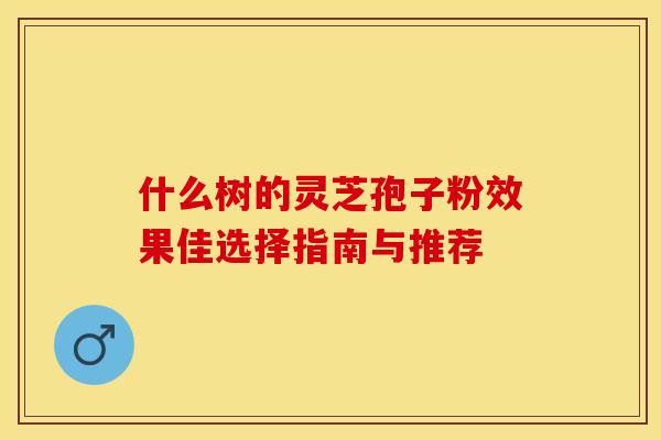 什么树的灵芝孢子粉效果佳选择指南与推荐