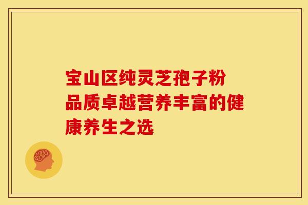 宝山区纯灵芝孢子粉 品质卓越营养丰富的健康养生之选