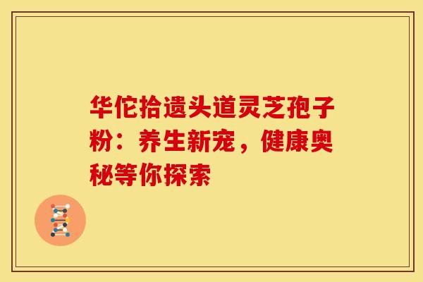 华佗拾遗头道灵芝孢子粉：养生新宠，健康奥秘等你探索