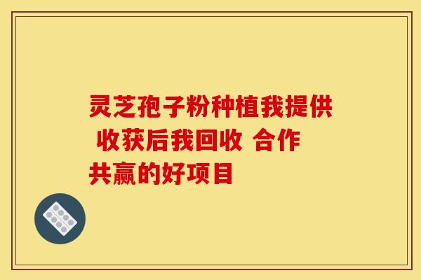 灵芝孢子粉种植我提供 收获后我回收 合作共赢的好项目