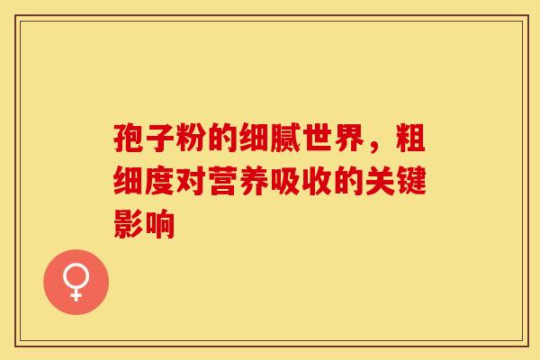 孢子粉的细腻世界，粗细度对营养吸收的关键影响