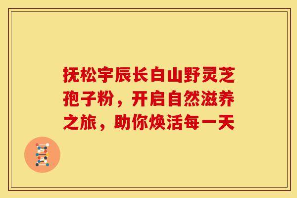抚松宇辰长白山野灵芝孢子粉，开启自然滋养之旅，助你焕活每一天