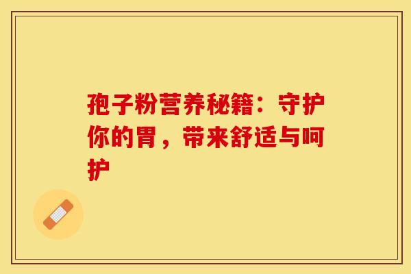 孢子粉营养秘籍：守护你的胃，带来舒适与呵护