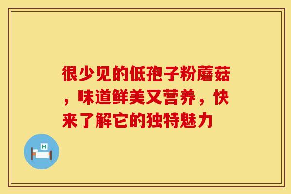 很少见的低孢子粉蘑菇，味道鲜美又营养，快来了解它的独特魅力