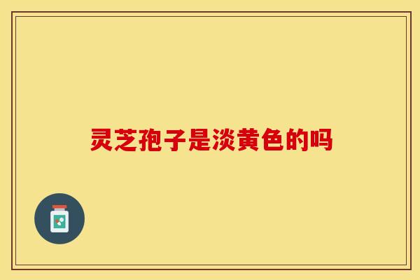 灵芝孢子是淡黄色的吗